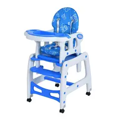 KIDSCOOL - Silla de Comer 3 Funciones New Azul 108x60x68 cm