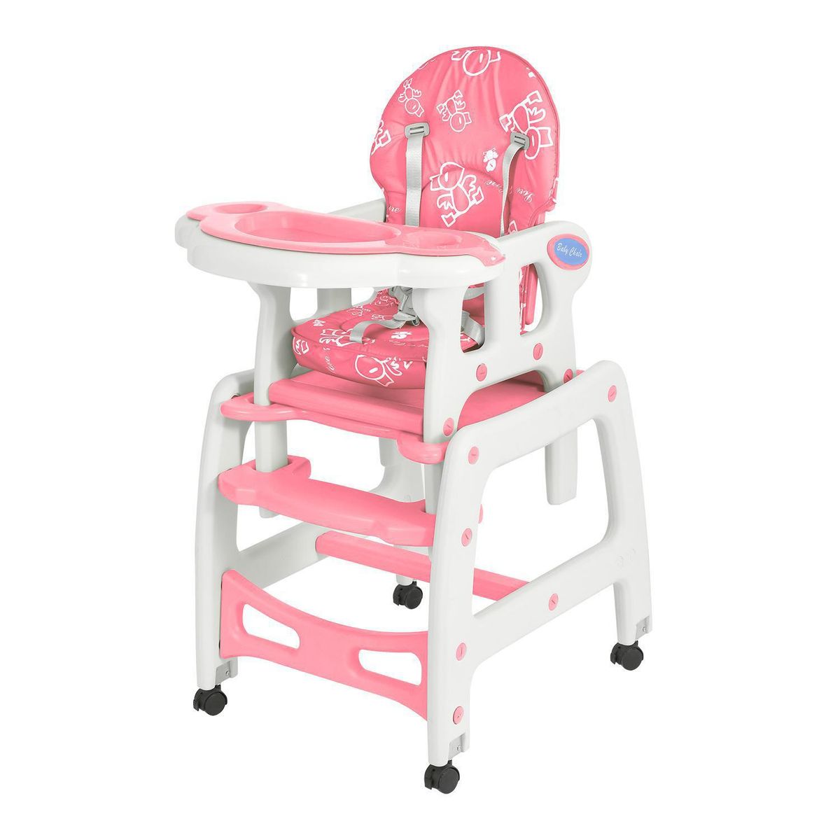 KIDSCOOL - Silla de comer New rosado 3 funciones
