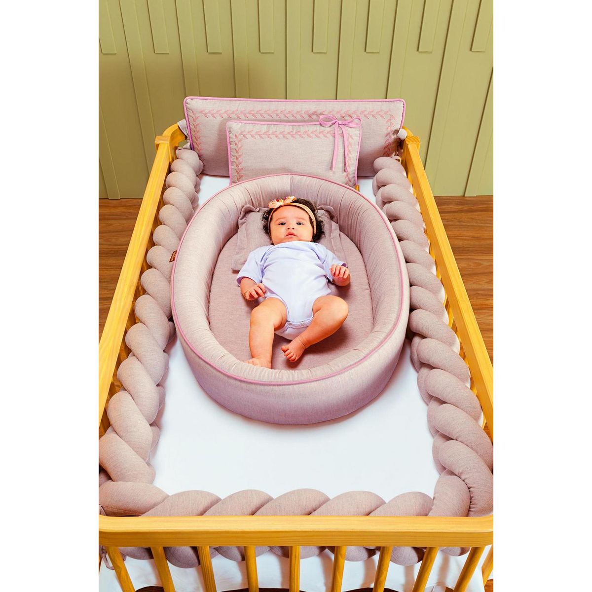 BE DESIGN - Moisés nido rosado con cojín Kidscool