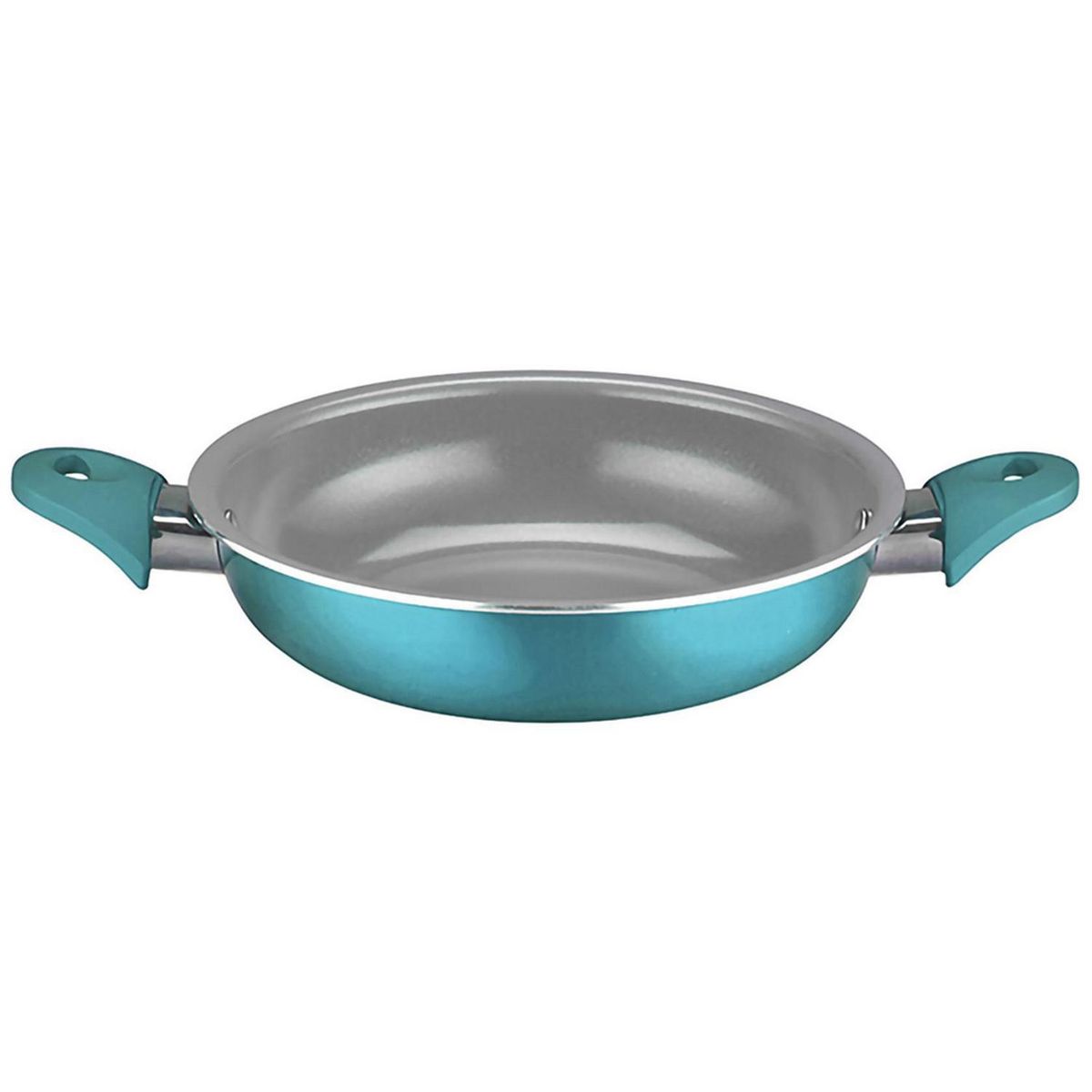 DORAL - Set 3 sartenes turquesa aluminio/titanio 20+24 cms + paila 16 cms