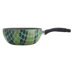 DORAL - Wok con Fondo Titanio Happy Colors 22 cm Aluminio Verde