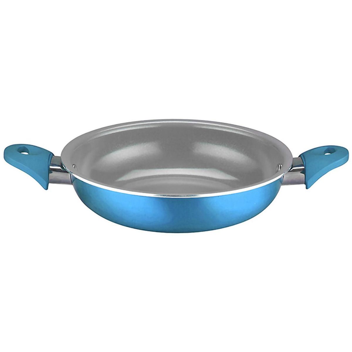 DORAL - Set 3 sartenes azul aluminio/titanio 20+24 cms + paila 16 cms