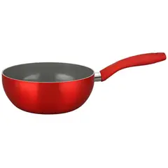 DORAL - Wok con Fondo Titanio 22 cm Aluminio Rojo