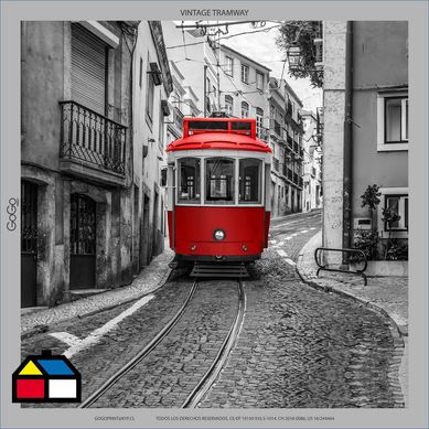 Canva bus deco 38x38x4cm