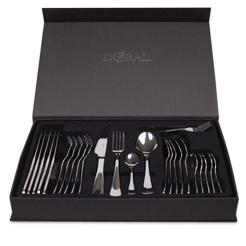 DORAL - Set 30 Cubiertos Acero Inoxidable Classic para 6 personas con Caja