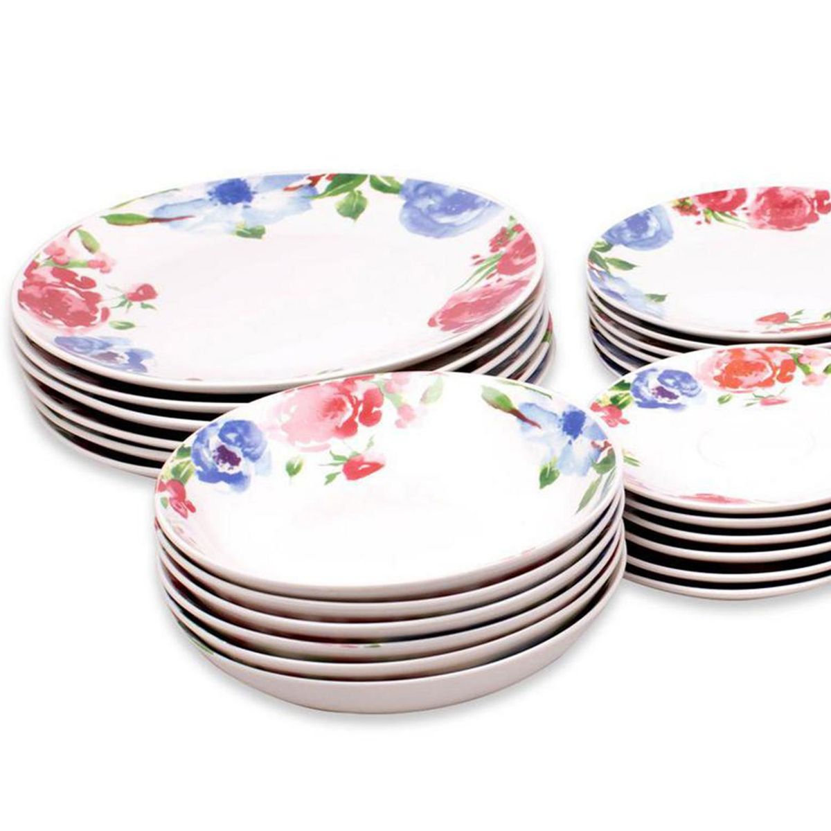 DORAL - Juego de Loza 30 Piezas Porcelana Andrea Multicolor