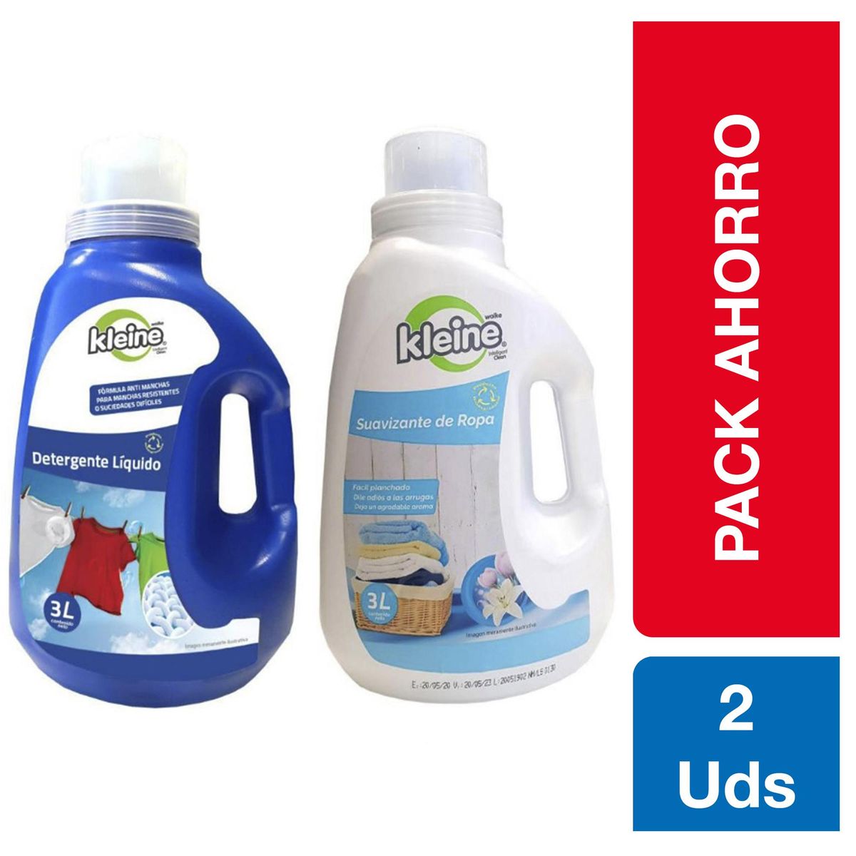 KLEINE WOLKE - Pack Detergente Ropa Limpia Kleine Wolke 3 Litros + Suavizante