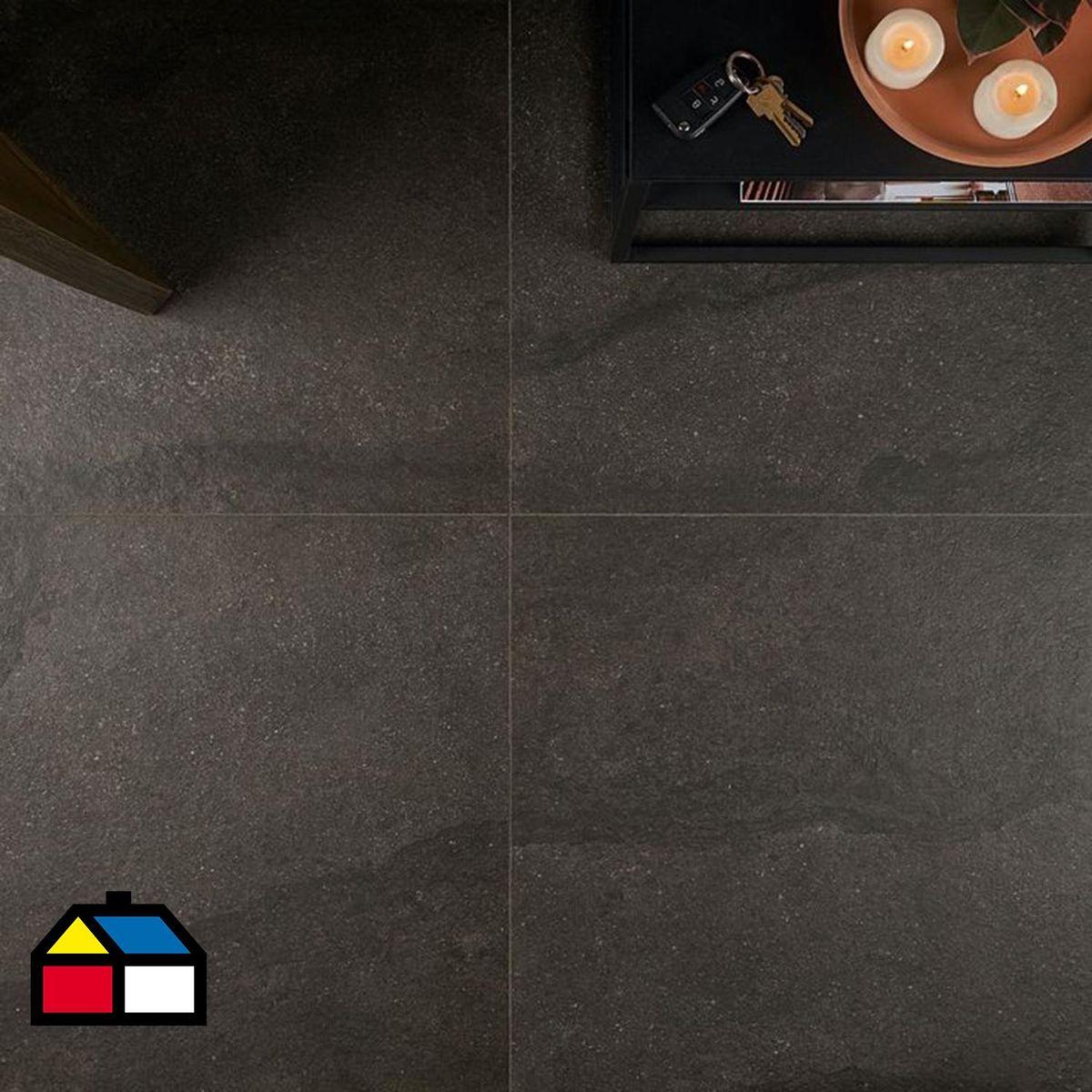 LSTORE - Porcelanato 60x60 cm Antracita Gris oscuro 1.44 m2