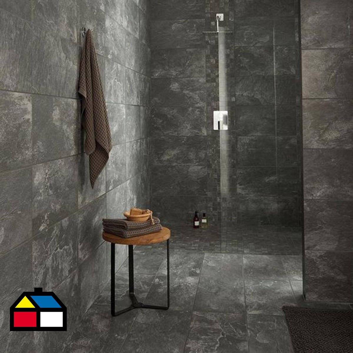 LSTORE - Porcelanato 60x120 cm Antracita Gris oscuro 1.44 m2