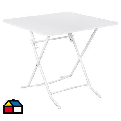 Mesa plegable 74x82x82 cm blanco