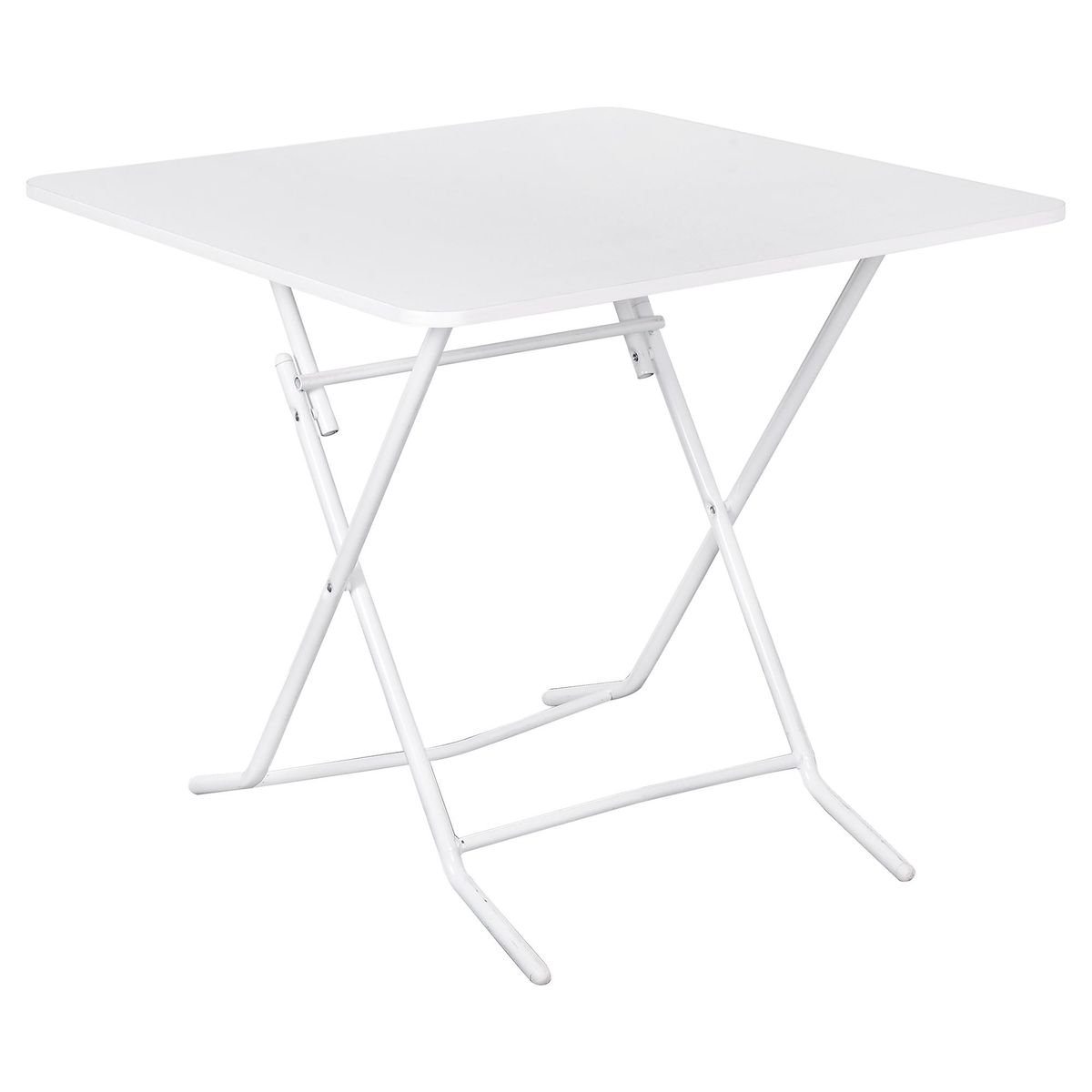 AGM - Mesa plegable 74x82x82 cm blanco