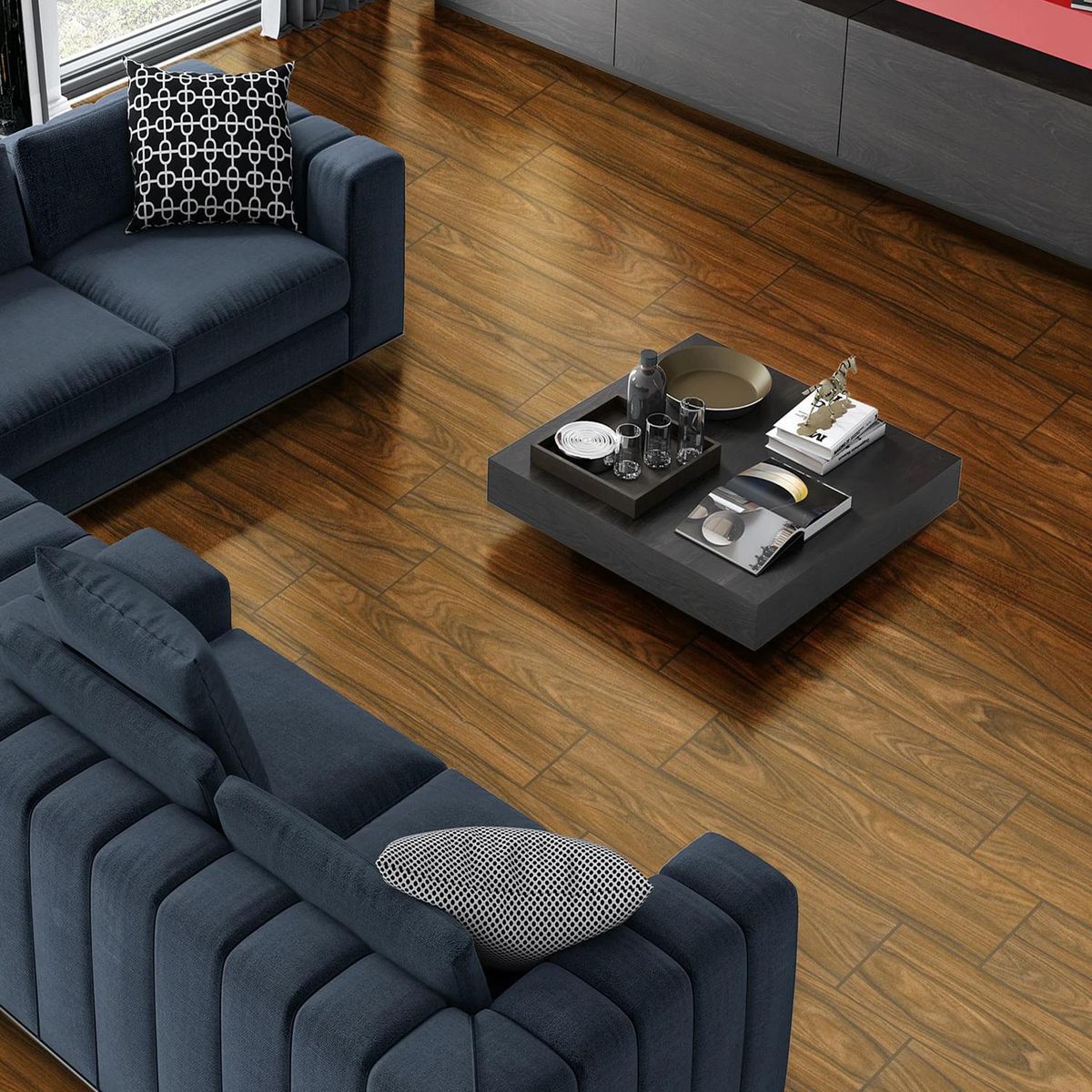 LSTORE - Porcelanato 20x100 cm Caoba Café 1.2 m2