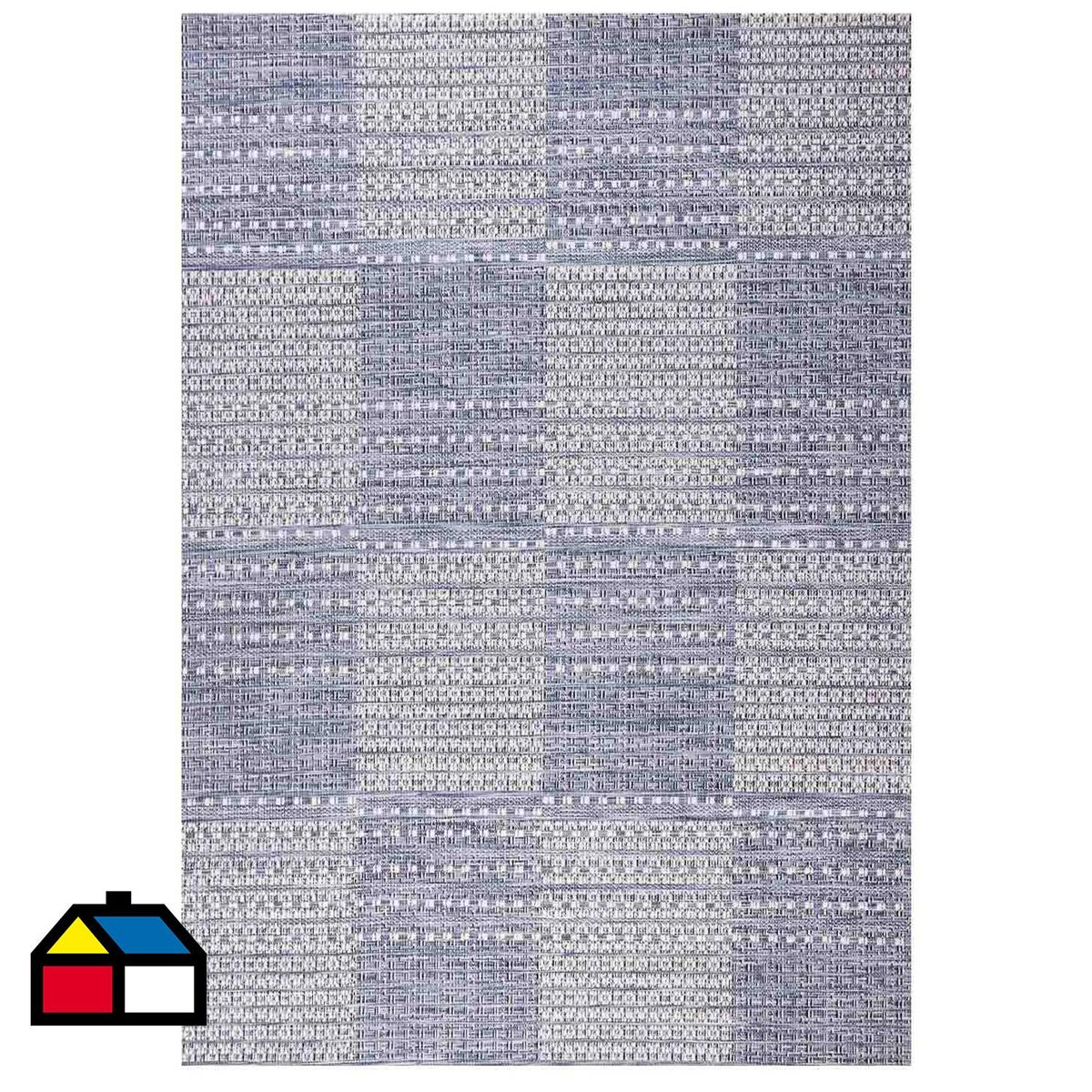 DIB - Alfombra Moody 160x230 cm Polipropileno Azul/Gris