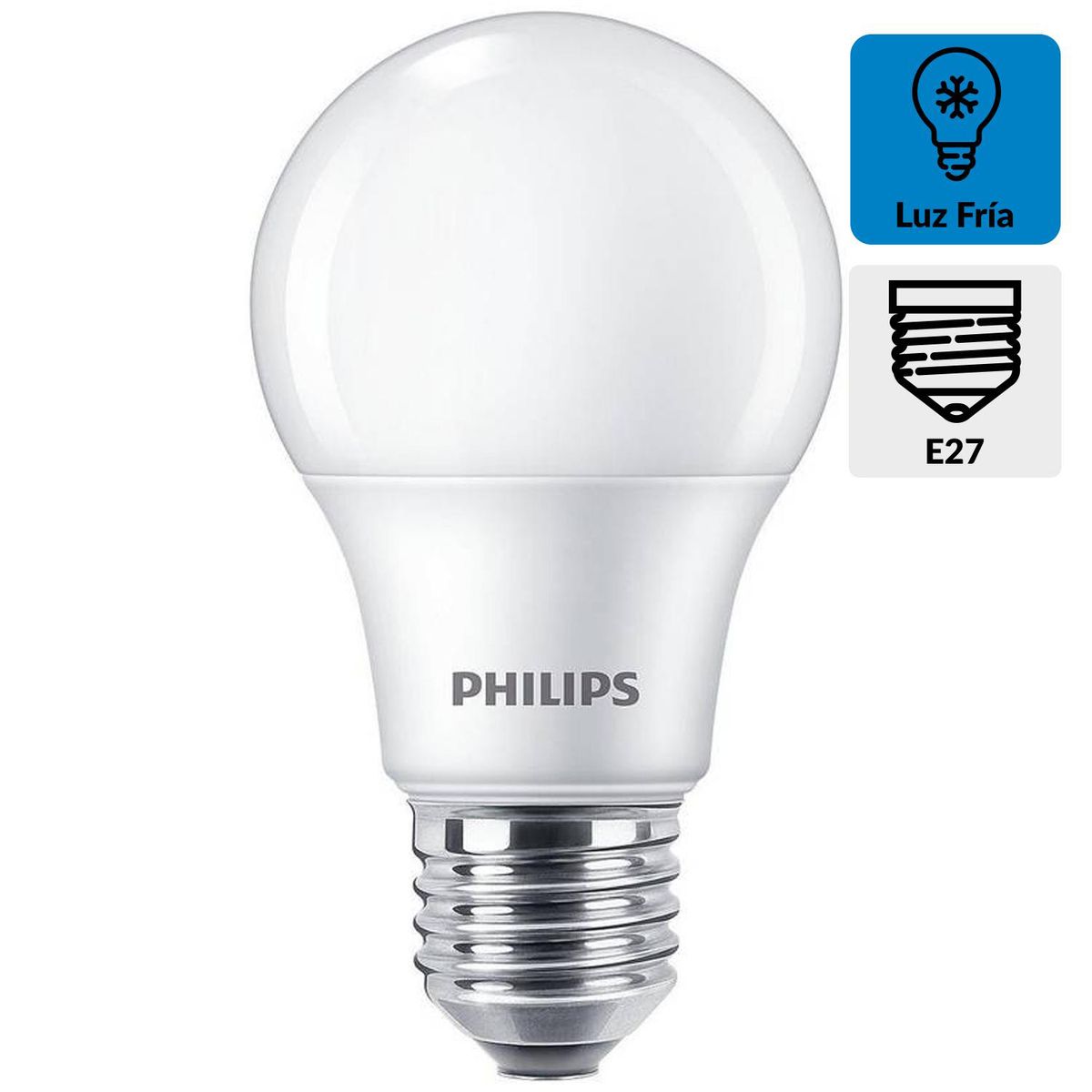 PHILIPS - Ampolleta Led Eco Home x 3 base E27 7W Luz fría 540 Lúmenes