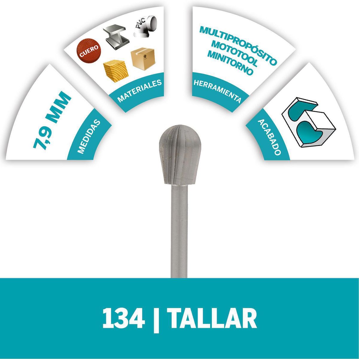 DREMEL - Fresa alta velocidad 6,4mm