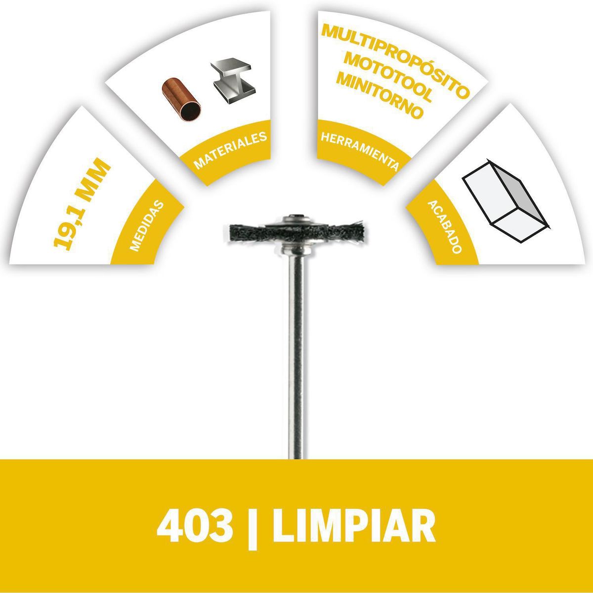 DREMEL - Cepillo cerda 19mm