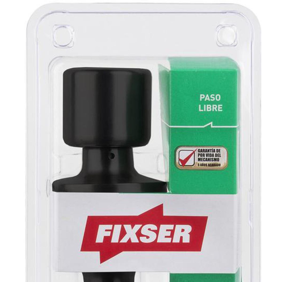 FIXSER - Cerradura pomo lugano simple paso negro