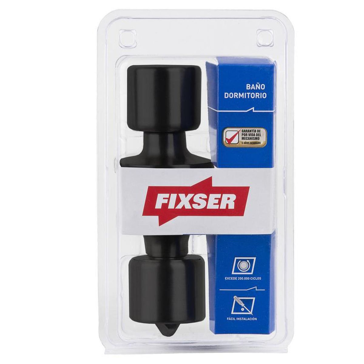FIXSER - Cerradura pomo lugano baño negro