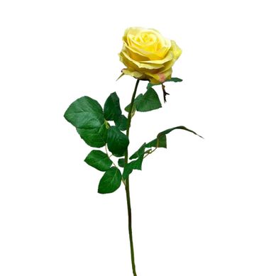 Rosa artificial 70 cm amarillo