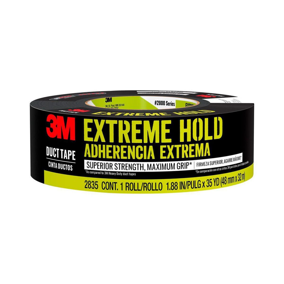 3M - Cinta de Tela Duct Tape de reparación Adherencia Extrem 48 mm x 27 mts