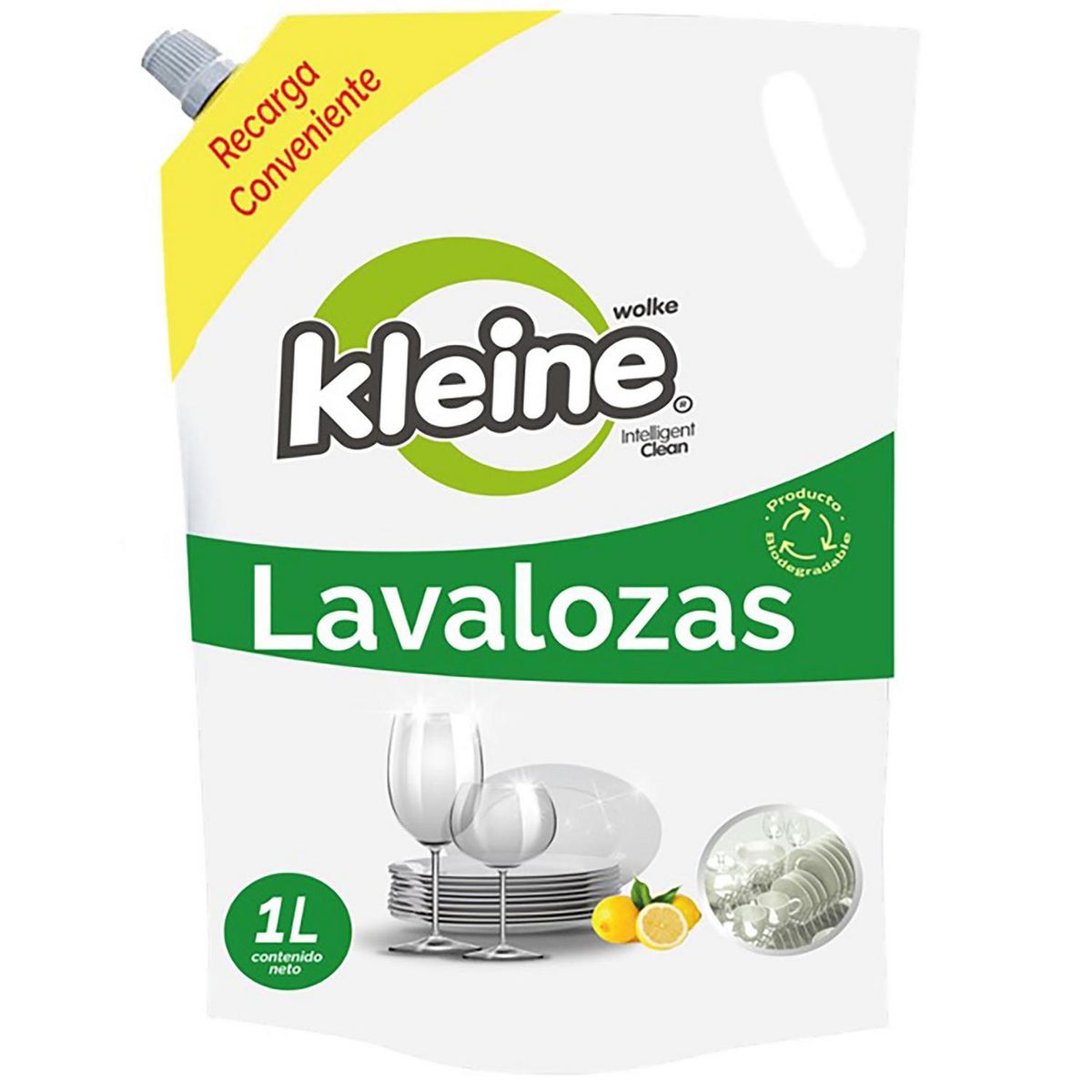 KLEINE WOLKE - Recarga Lavalozas Kleine Wolke Doypack 1 Litro Quita Olores y Grasa