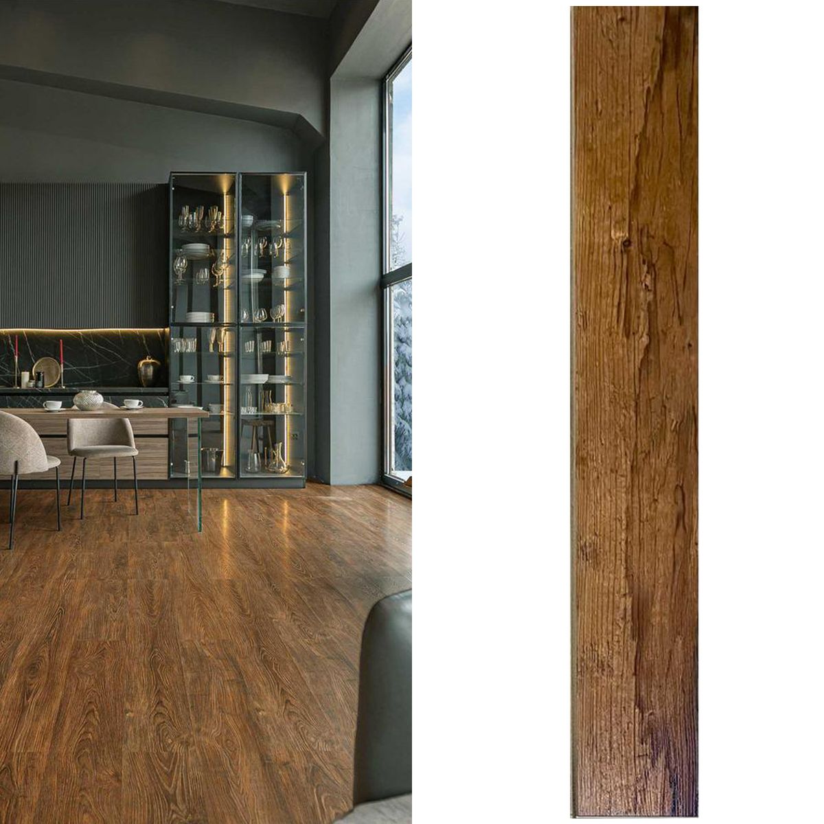 ETERSOL - Piso Flotante 8.3 mm Viena Caoba 1.9 m2