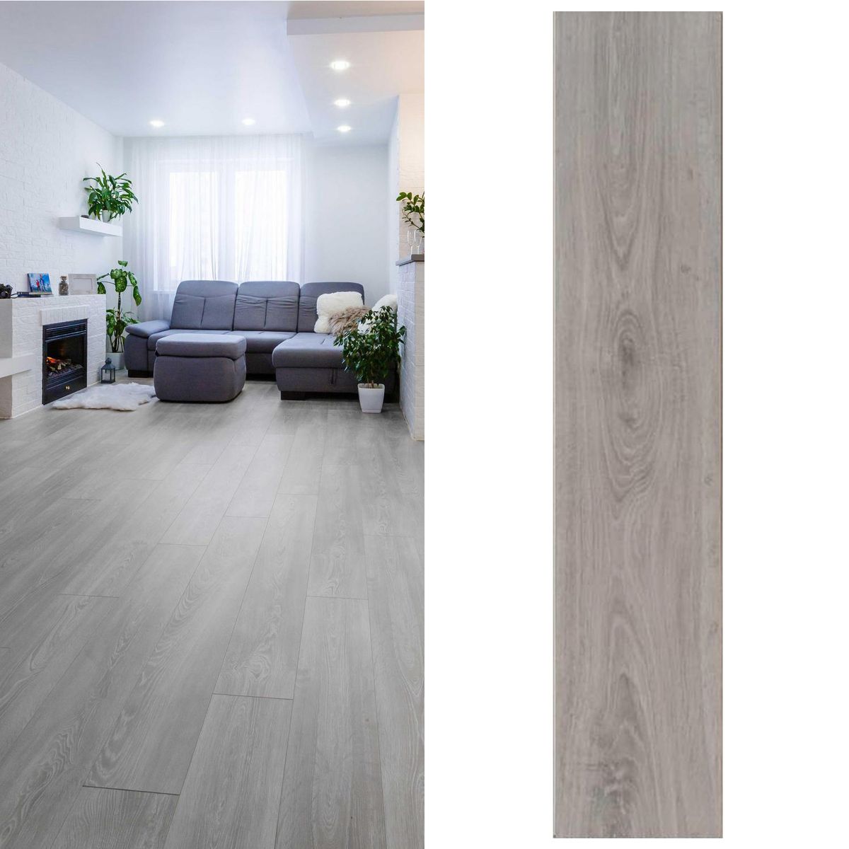 ETERSOL - Piso Flotante 8.3 mm Ambras Gris 1.9 m2