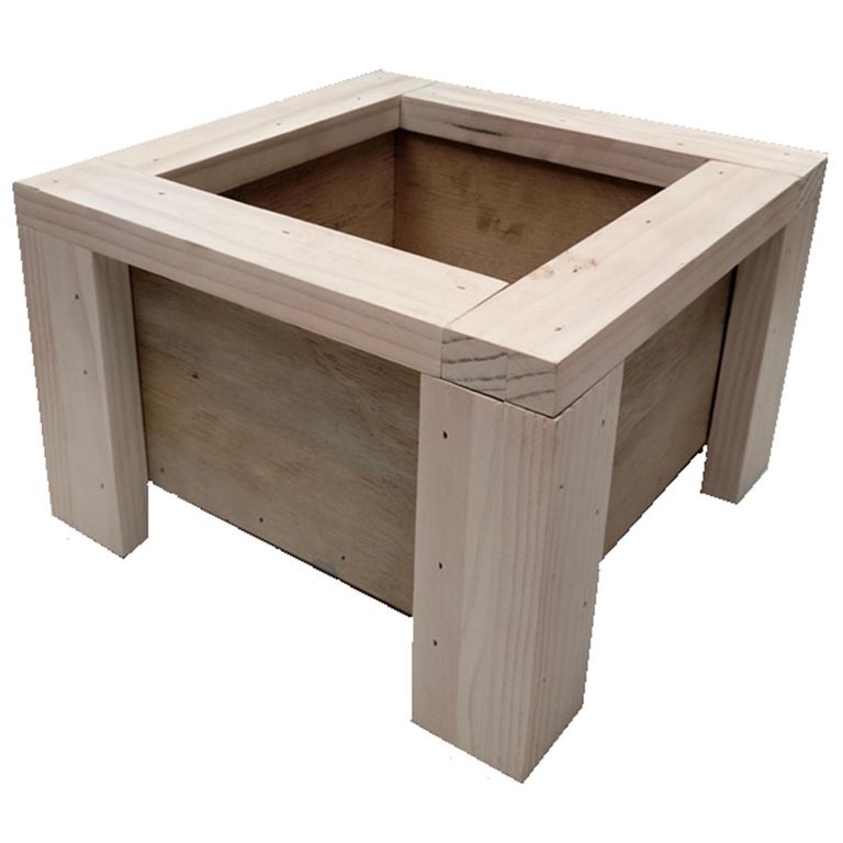 Jardinera de Madera 25x17 cm Blanco, gris