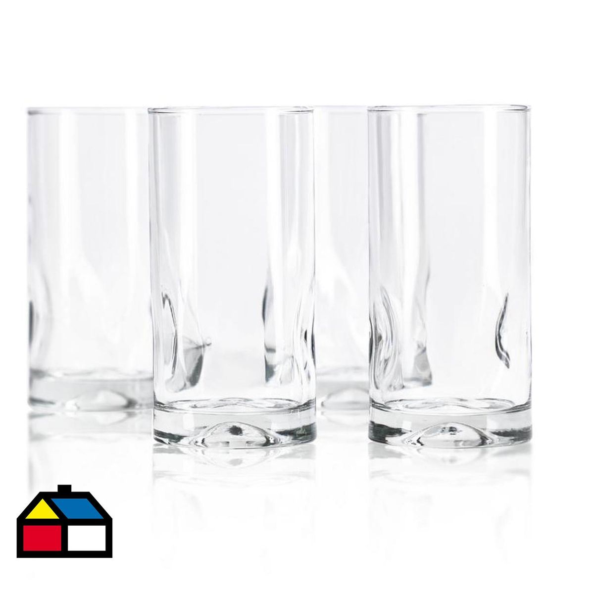 LIBBEY - Set 4 Vasos Alto de Vidrio 495 ml Transparente