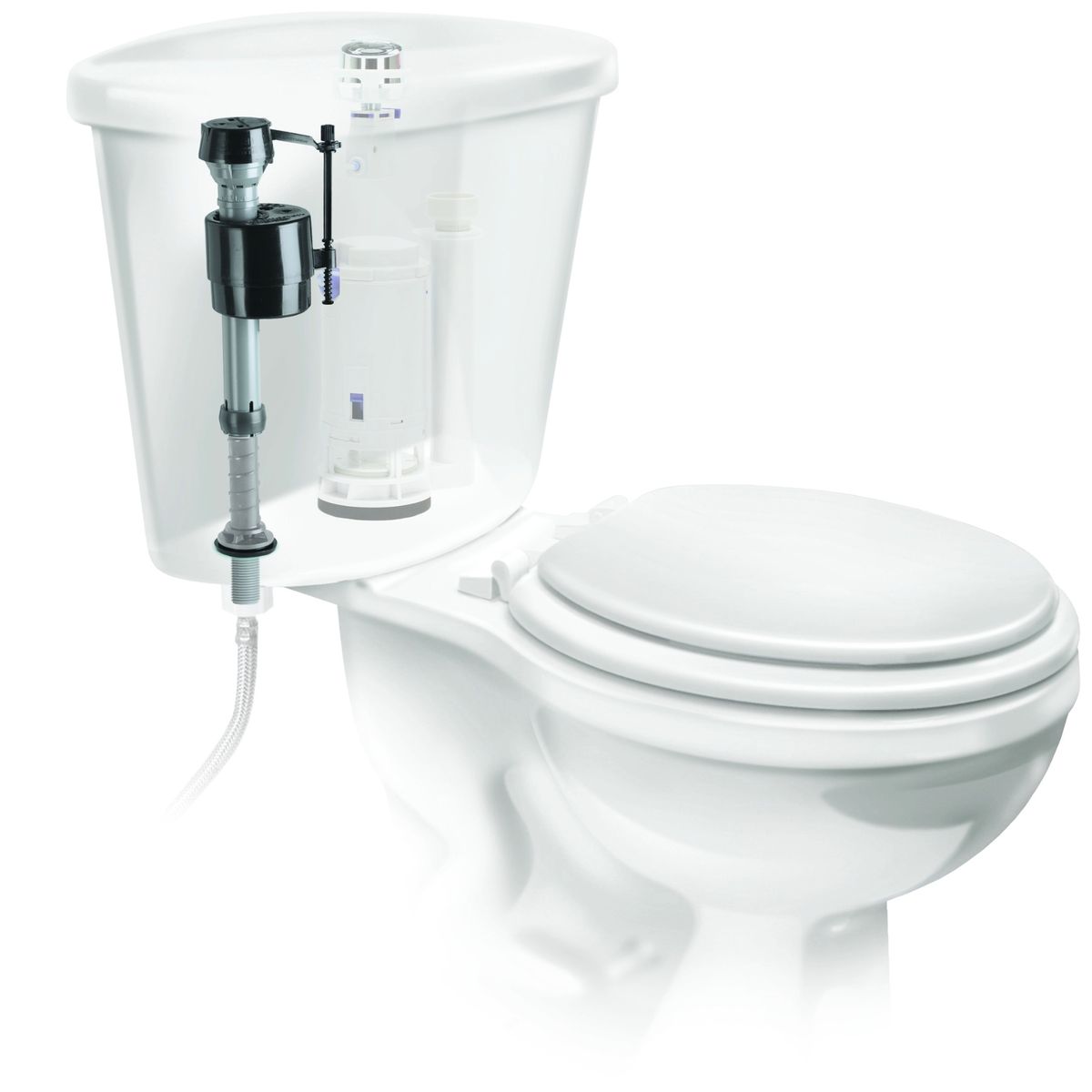 FLUIDMASTER - Válvula Estanque Inferior 3/8" Altura Regulable Antisifón