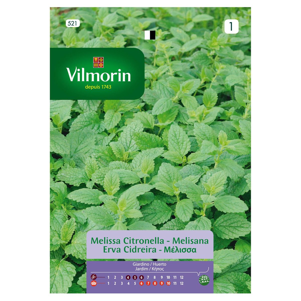 VILMORIN - Semilla Aromática Melisa/Toronjil 1.5 gr Sachet