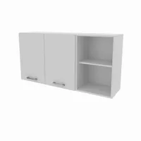 Armario Aéreo Cocina 2 Puertas Blanco/Blanco 60x119,8x31,6 cm espesor 15mm