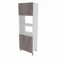Torre de horno Cocina 4 Ptas Blanco/Carvalho 204x63x 46,8cm espesor 15mm