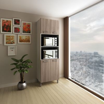 Imagen 2 del producto Torre de horno Cocina 4 Ptas Blanco/Carvalho 204x63x 46,8cm espesor 15mm