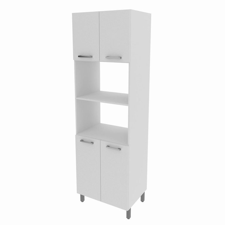 Torre de horno Cocina 4 Puertas Blanco/Blanco 204x63x 46,8cm espesor 15mm