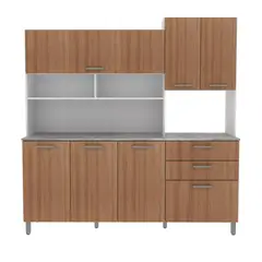 TECNOMOBILI - Kit Mueble Cocina 6 Puertas 3 Cajones Mdp 15Mm