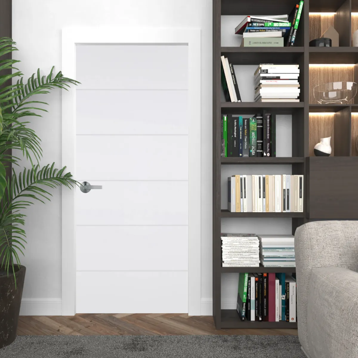 HOLZTEK - Puerta Interior MDF Modelo Milano color Blanco
