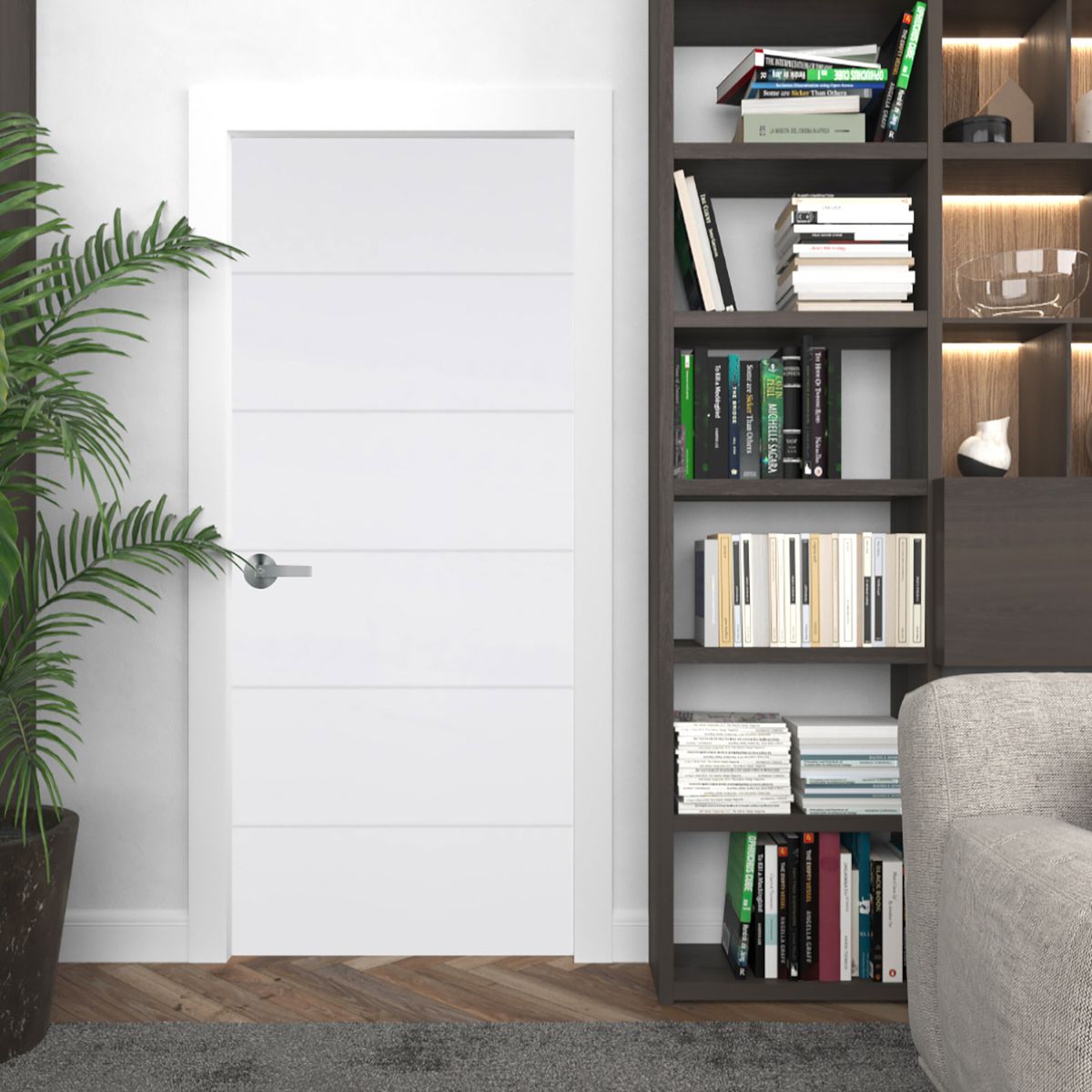 HOLZTEK - Puerta Interior MDF Modelo Milano color Blanco
