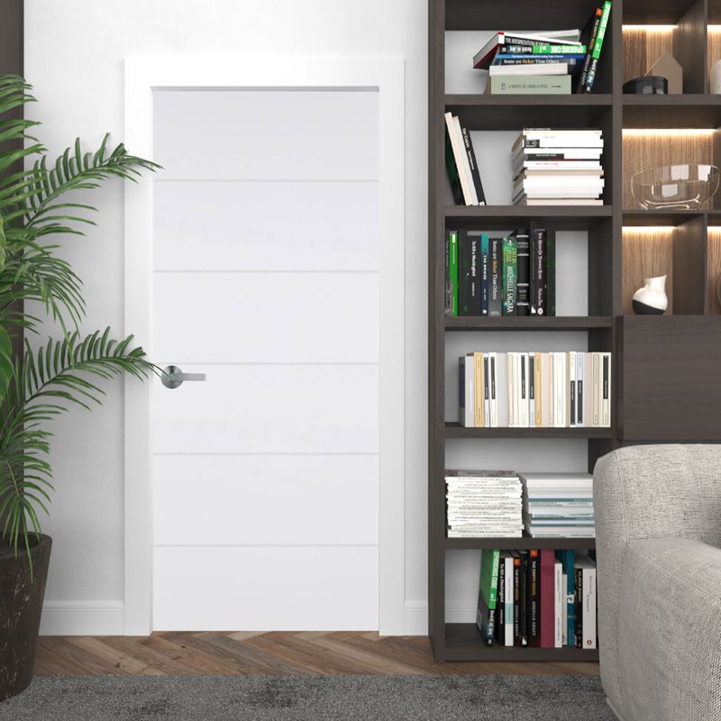 DIMFER - Puerta Interior MDF Modelo Milano color Blanco