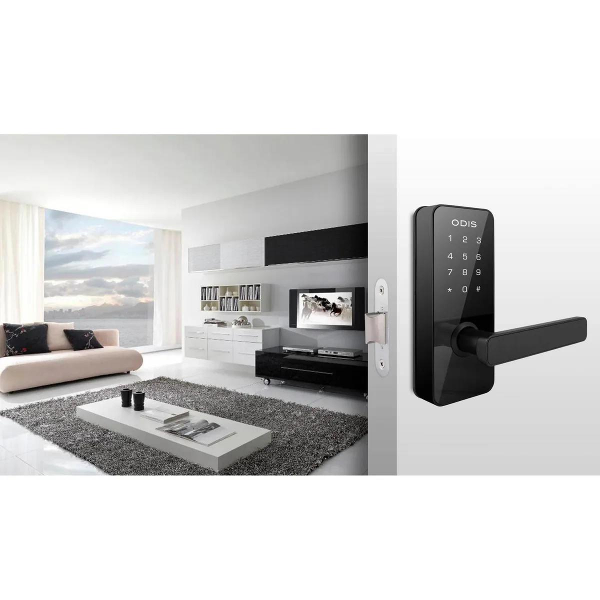 ODIS - Cerradura digital 7700 Manilla Reversible niquel