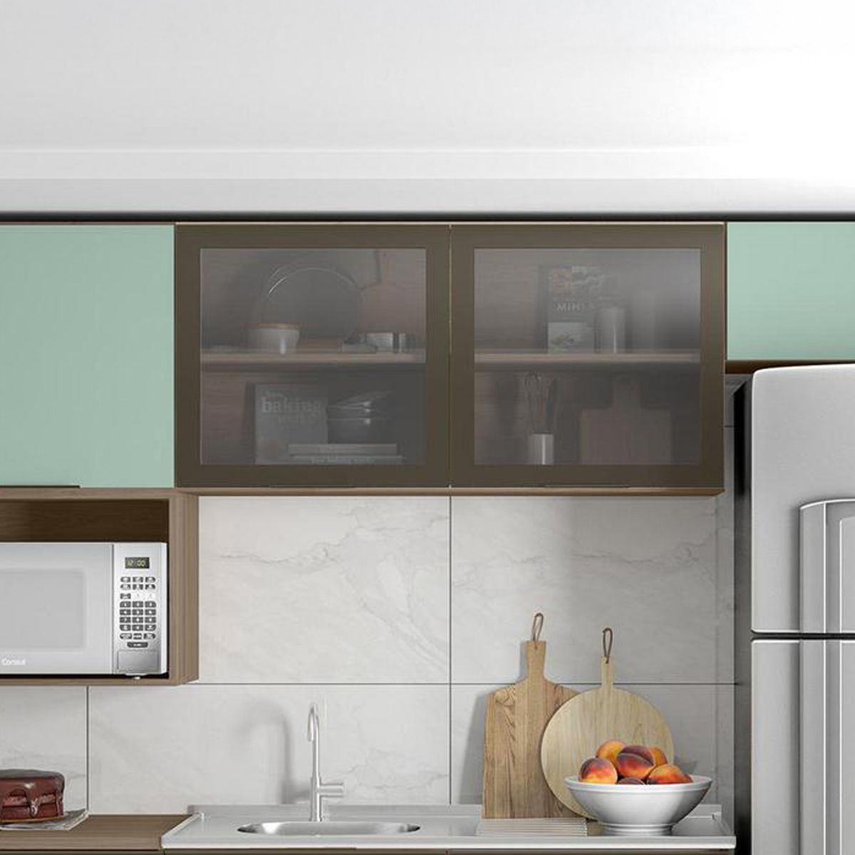 HOME MOBILI - Mueble Aereo 2 puertas Menta