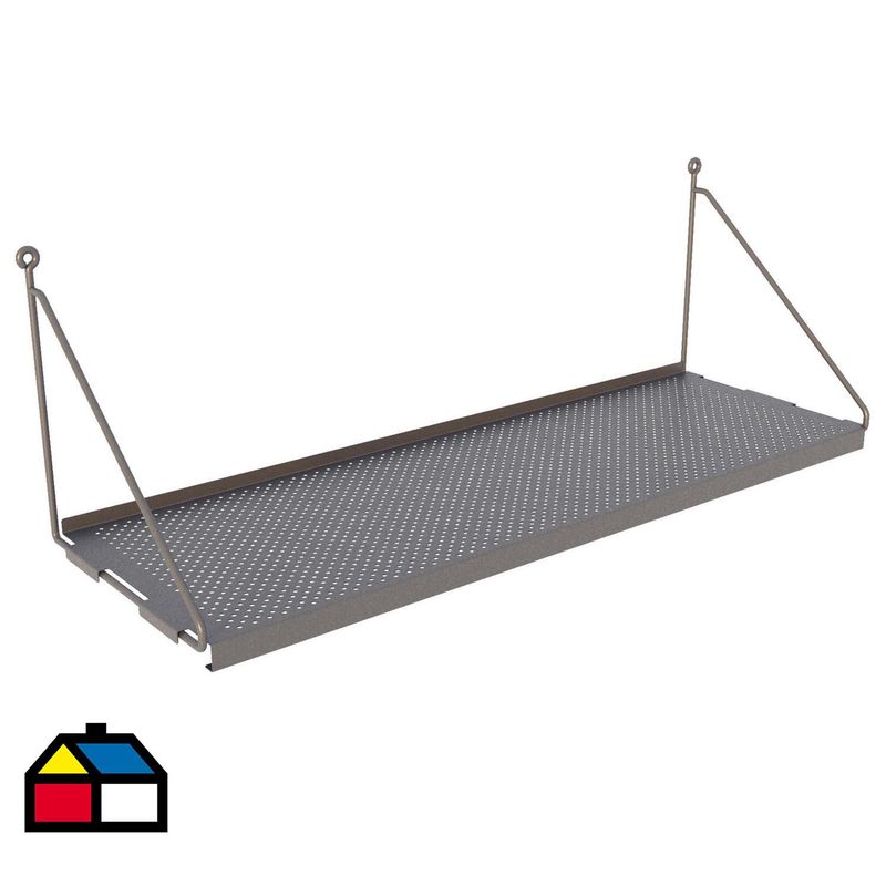 DUCASSE - Repisa Angolo Acero 1 Nivel(es) 62x21x21 cm Gris