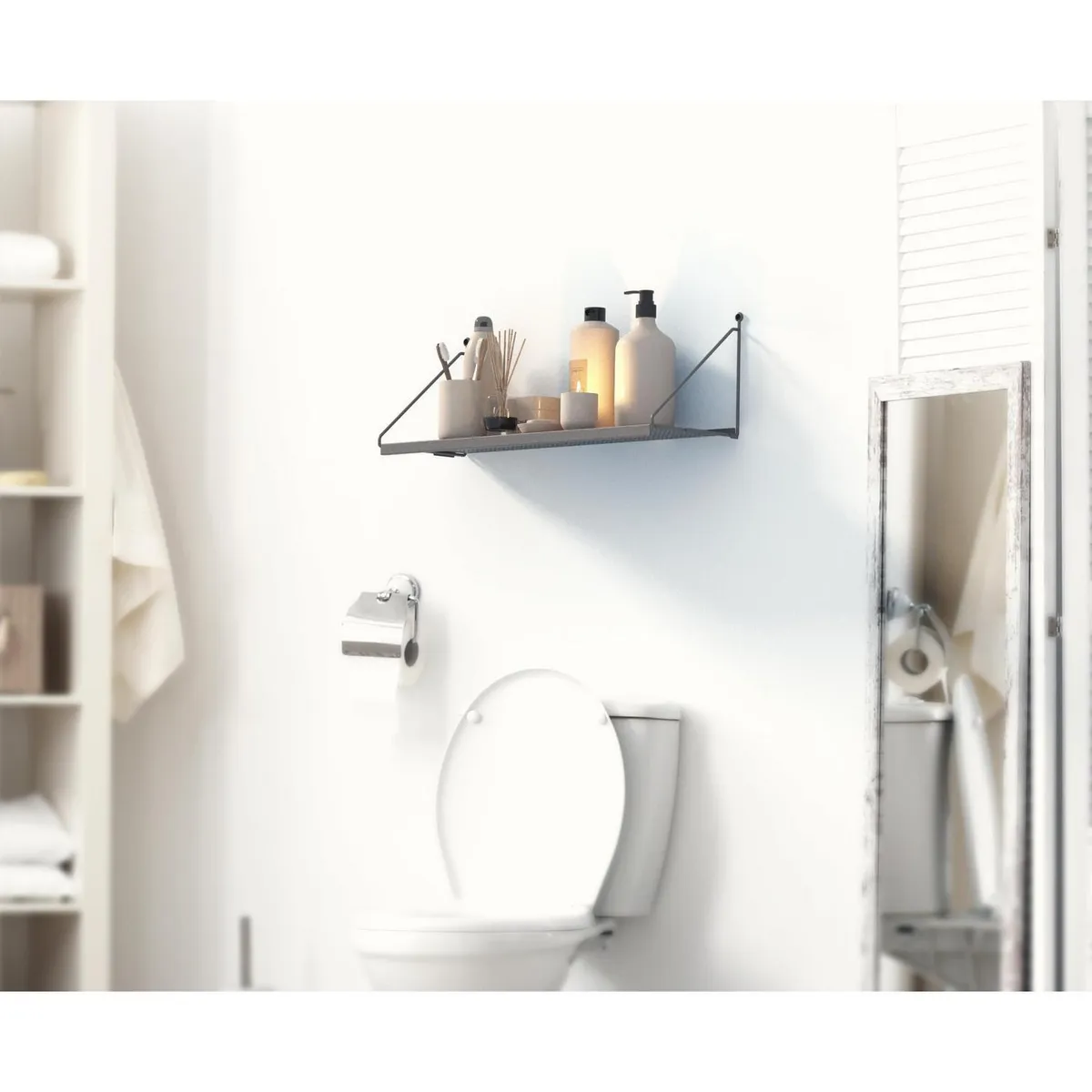 DUCASSE - Repisa Angolo Acero 1 Nivel(es) 62x21x21 cm Gris