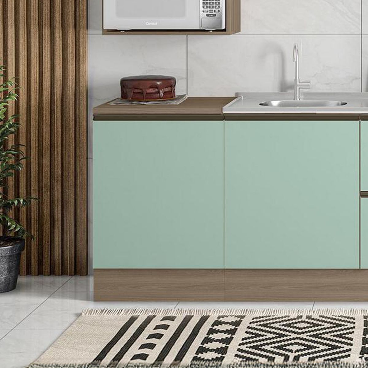HOME MOBILI - Mueble Base Cocina Menta