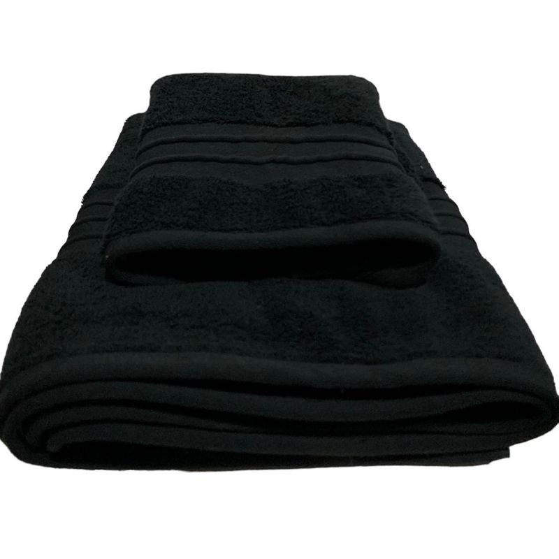 ZAGORA - Toalla Baño Turca 900 gr Algodón 75x165 cm negro