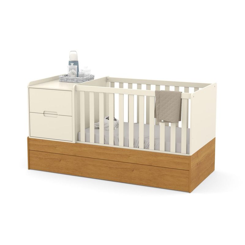 KIDSCOOL - Cuna Formare blanco Eco Wood multifunción