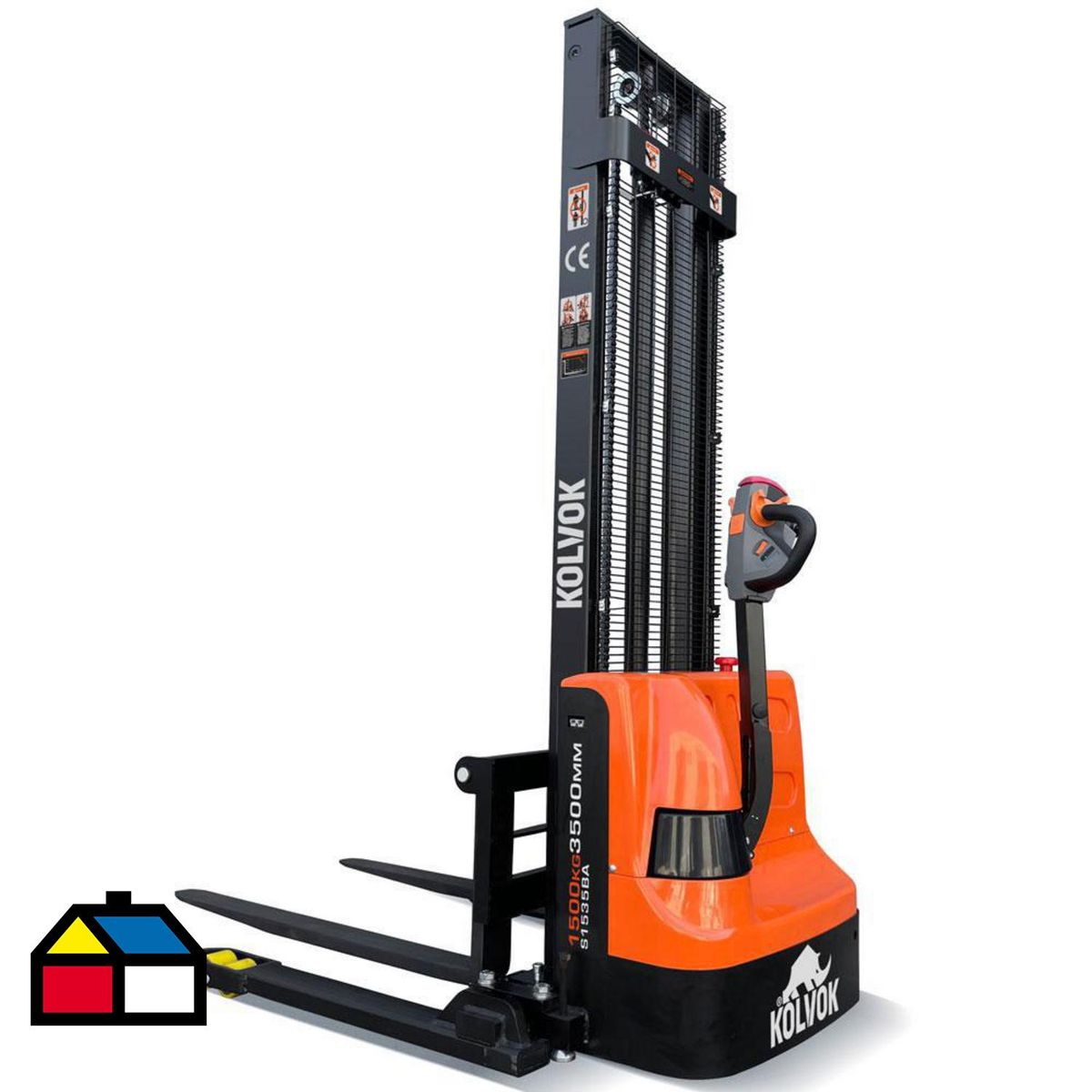 KOLVOK - Apilador eléctrico 1.500 Kg base ajustable