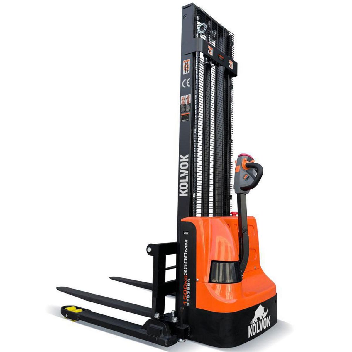 KOLVOK - Apilador eléctrico 1.500 Kg base ajustable