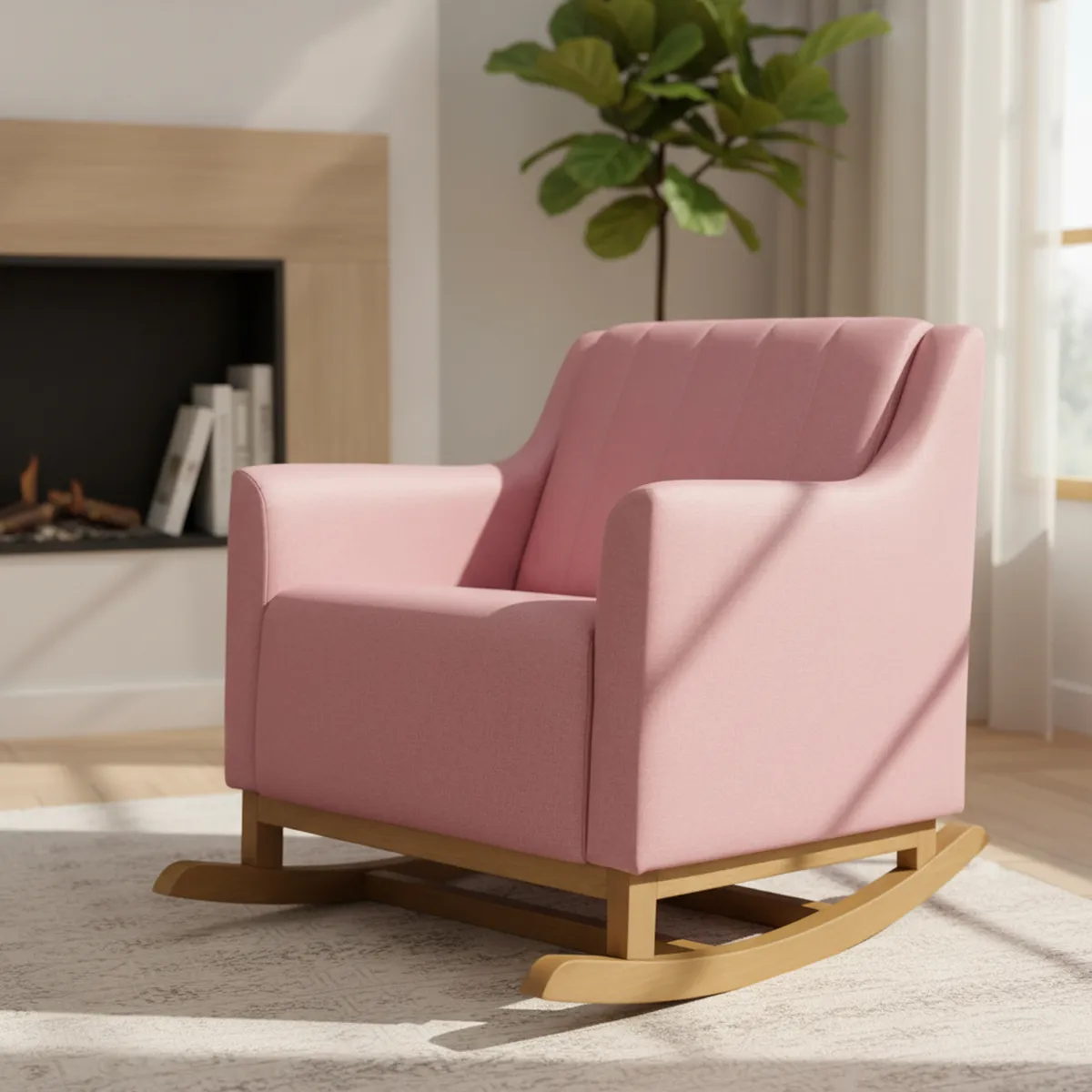 KIDSCOOL - Poltrona 1 cuerpo Poltrona mecedor Sognare rosado 90x74x83 cm Rosado