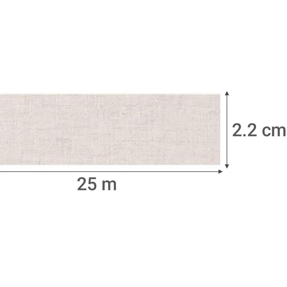 IMPERIAL - Tapacanto PVC lino chiaro 22x0,4 mm rollo 25 mt